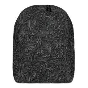 3D Black Ornament Pattern Minimalist Backpack