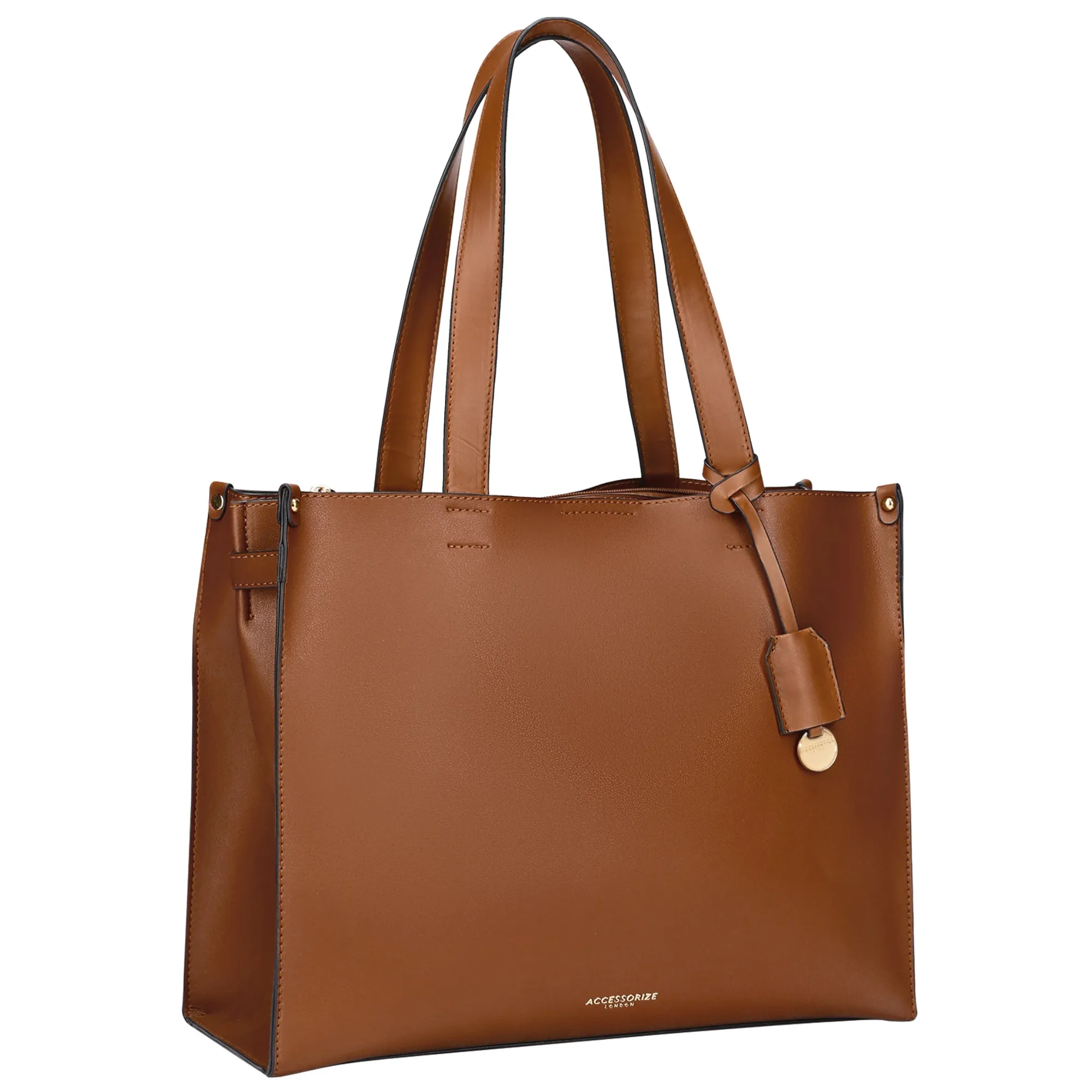 Accessorize London Women's Brown Book Tote Work Wear Bag