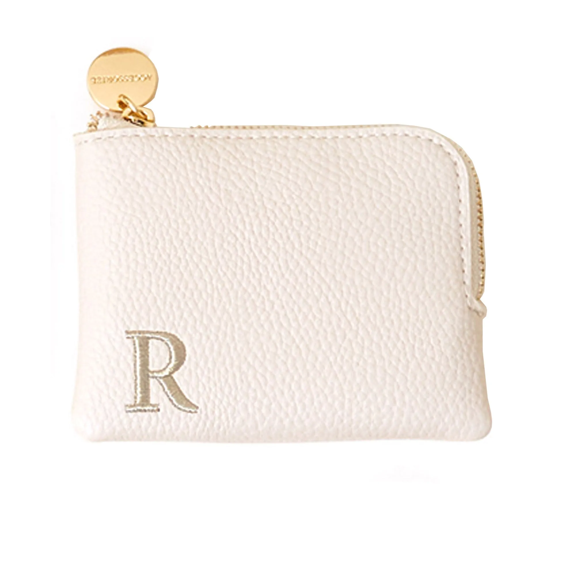 Accessorize London Women's Cream (R) Initial Coin Purse