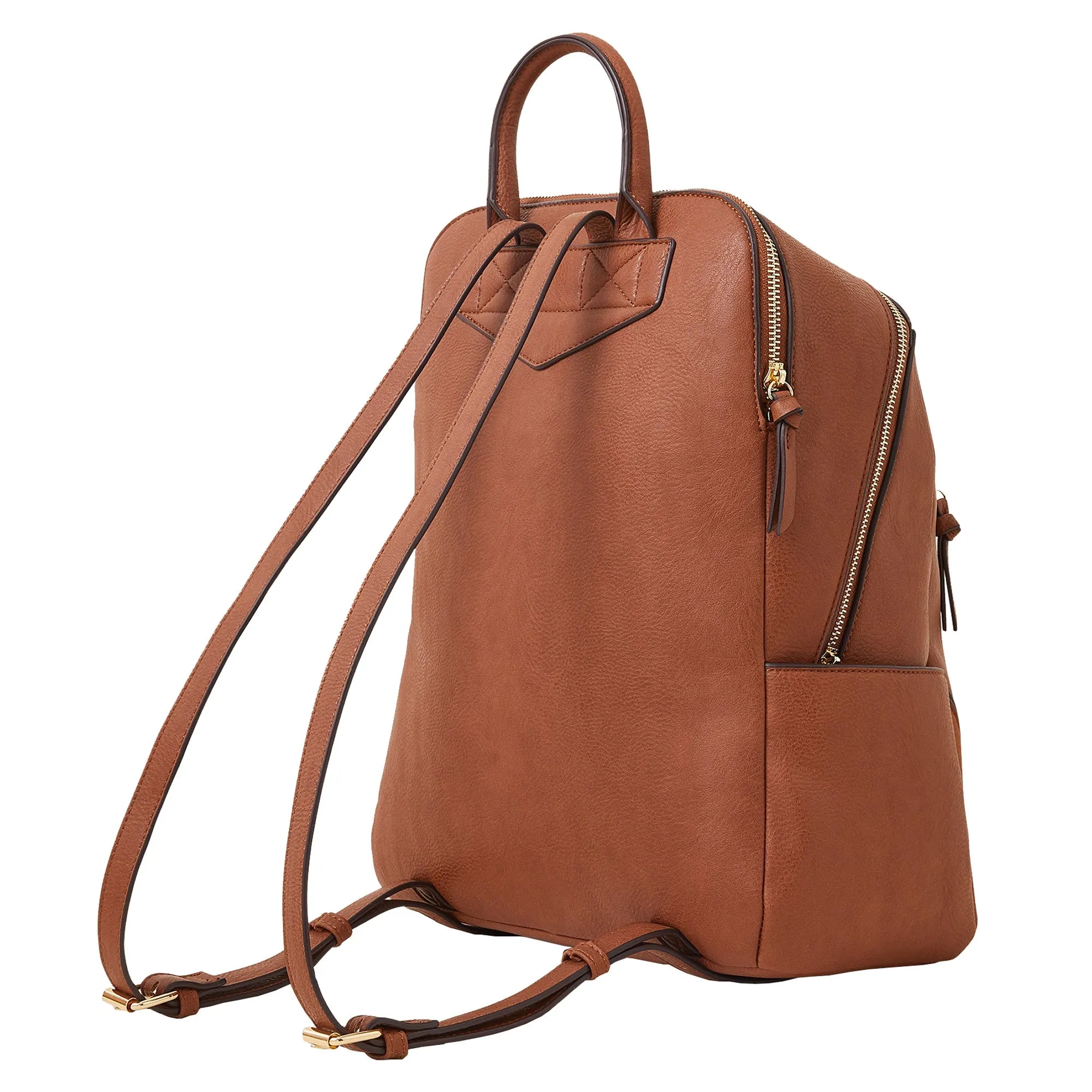 Accessorize London Women's Tan Classic Zip Around Backpack