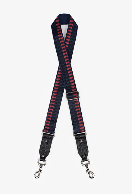 Antler Bag Strap - Red and Navy Lines