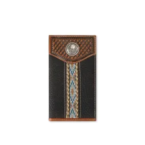 Ariat Men's Rodeo Woven Wallet Brown