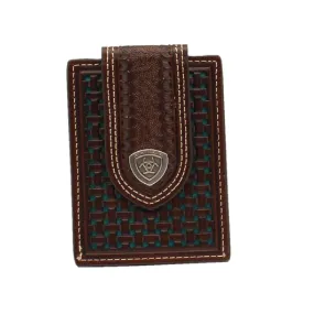 Ariat Men's Turquoise Underlay Money Clip Wallet