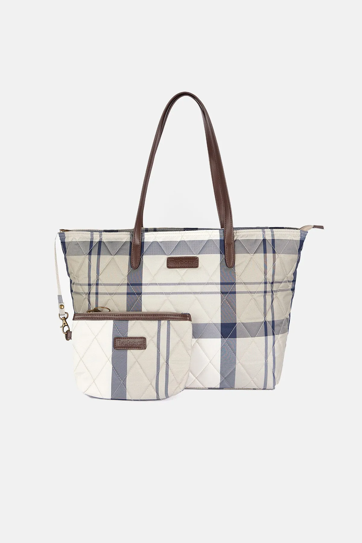 Barbour Wetherham Quilted Tartan Tote Bag