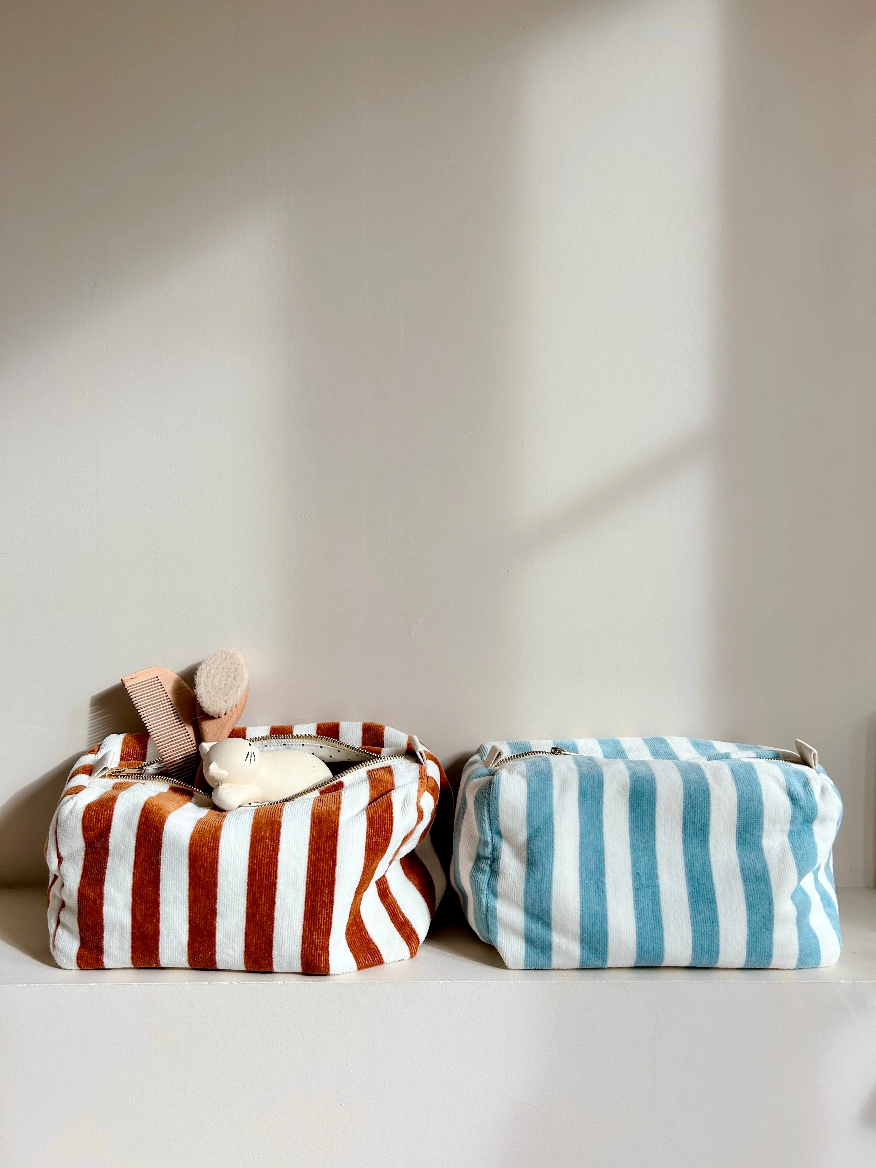 Blue Stripes Vic Wash Bag