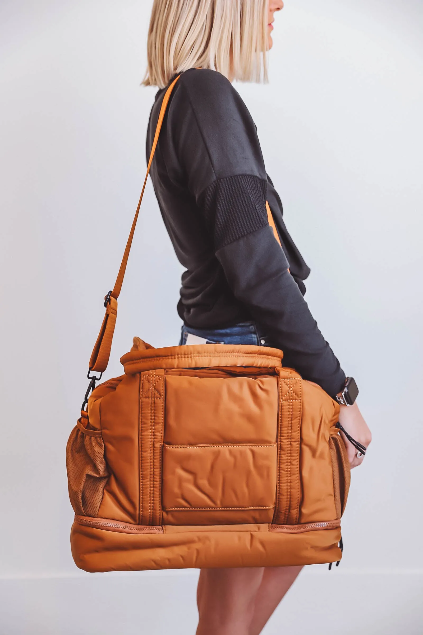 Brooke Puffy Duffle Bag-Nutmeg