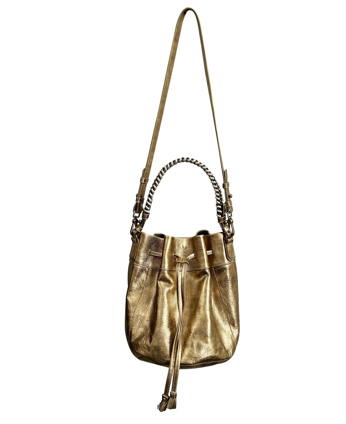 Bucket Bag Joce Gold Leather Bag