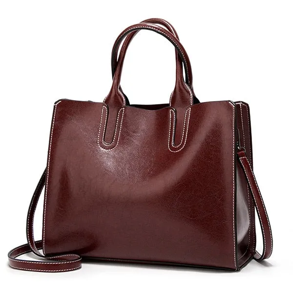 Casual PU Leather Tote Bag, Shoulder Bag and Handbag