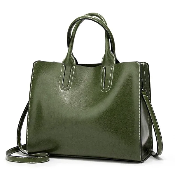 Casual PU Leather Tote Bag, Shoulder Bag and Handbag