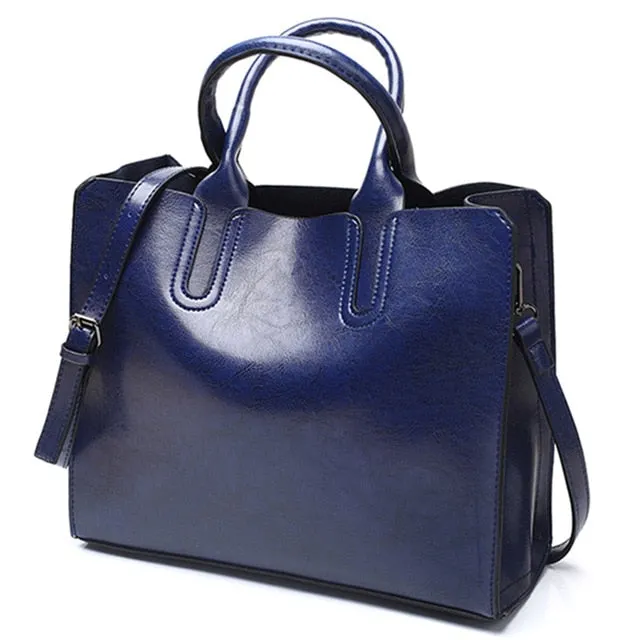 Casual PU Leather Tote Bag, Shoulder Bag and Handbag