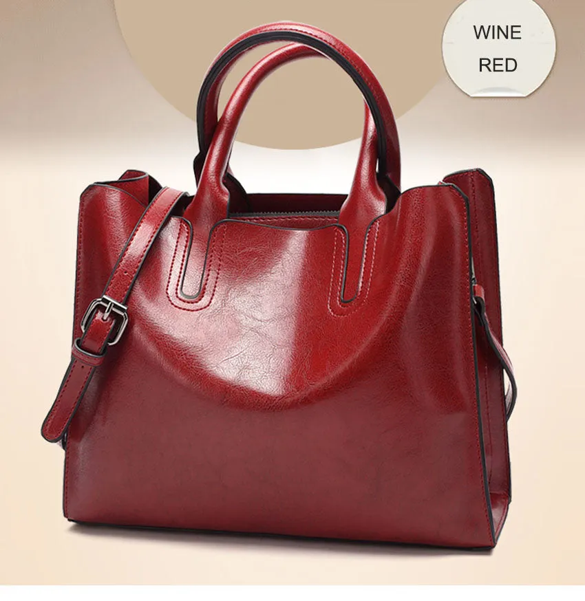 Casual PU Leather Tote Bag, Shoulder Bag and Handbag