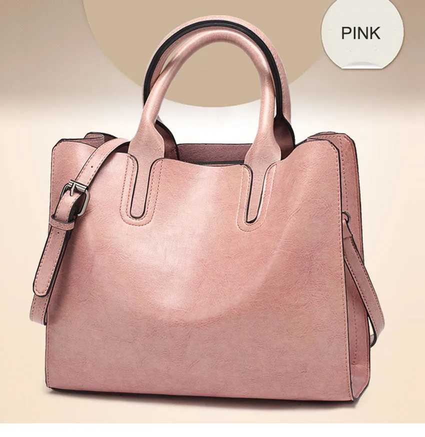 Casual PU Leather Tote Bag, Shoulder Bag and Handbag