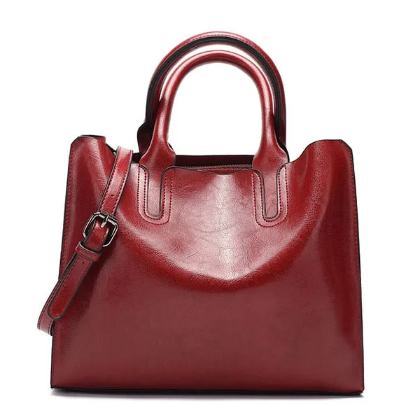 Casual PU Leather Tote Bag, Shoulder Bag and Handbag