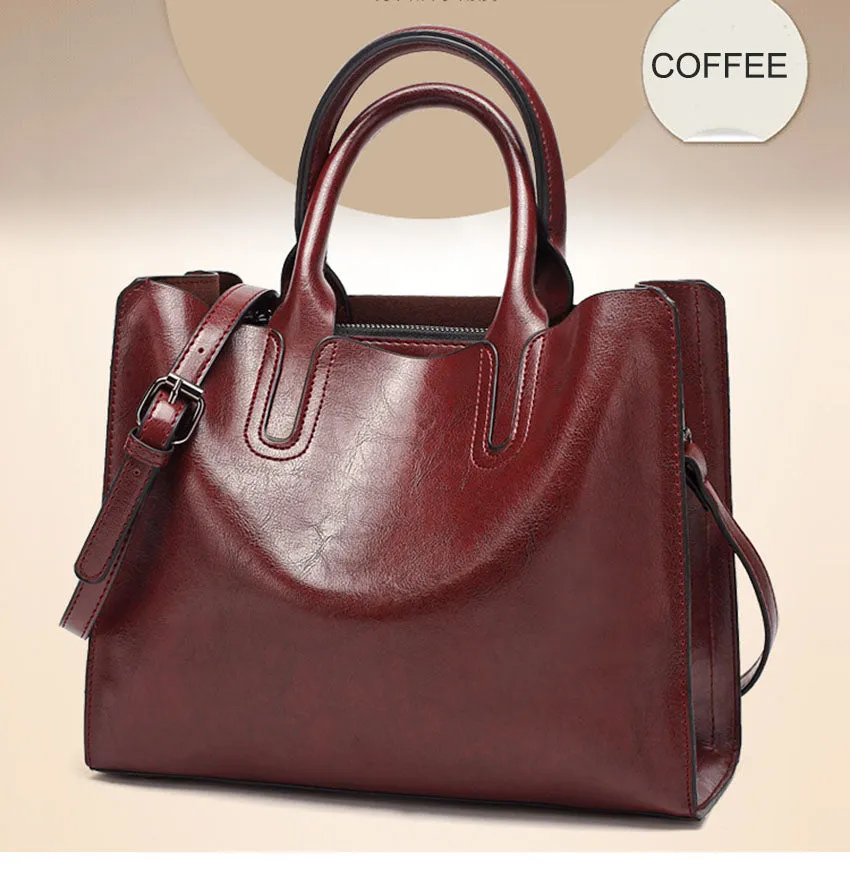 Casual PU Leather Tote Bag, Shoulder Bag and Handbag