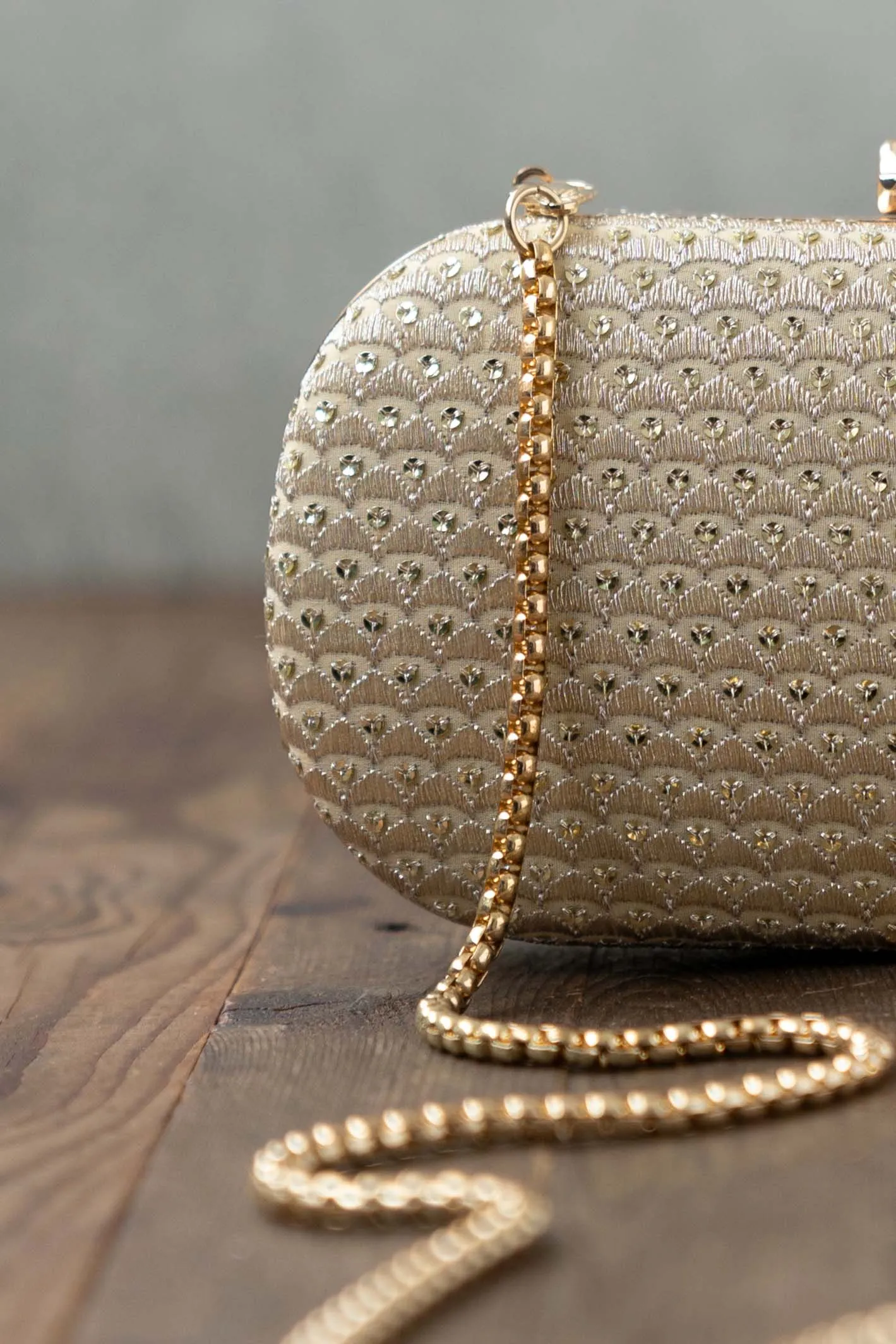 Champagne Capsule Clutch