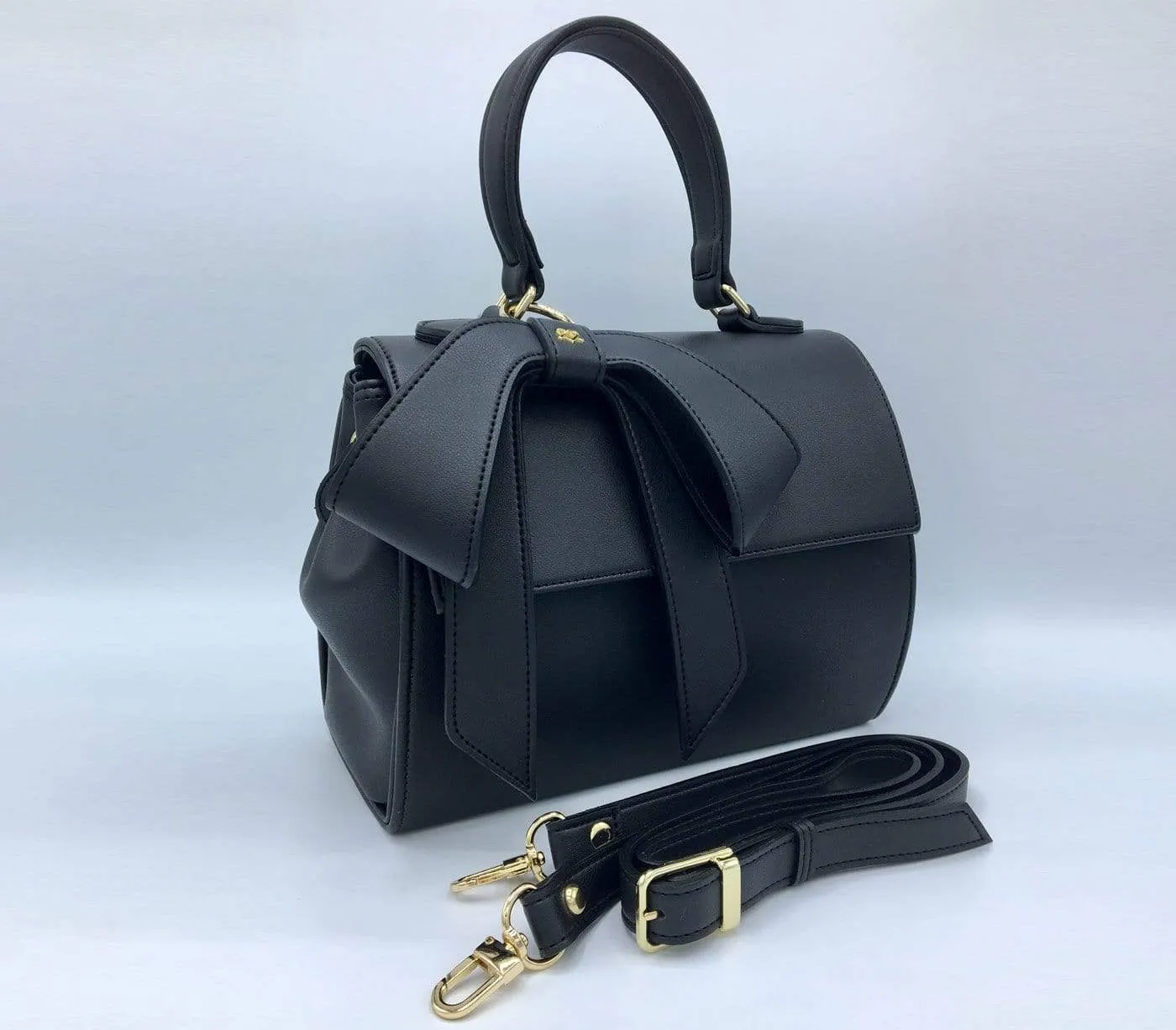 Cottontail Vegan Leather Handbag | Black