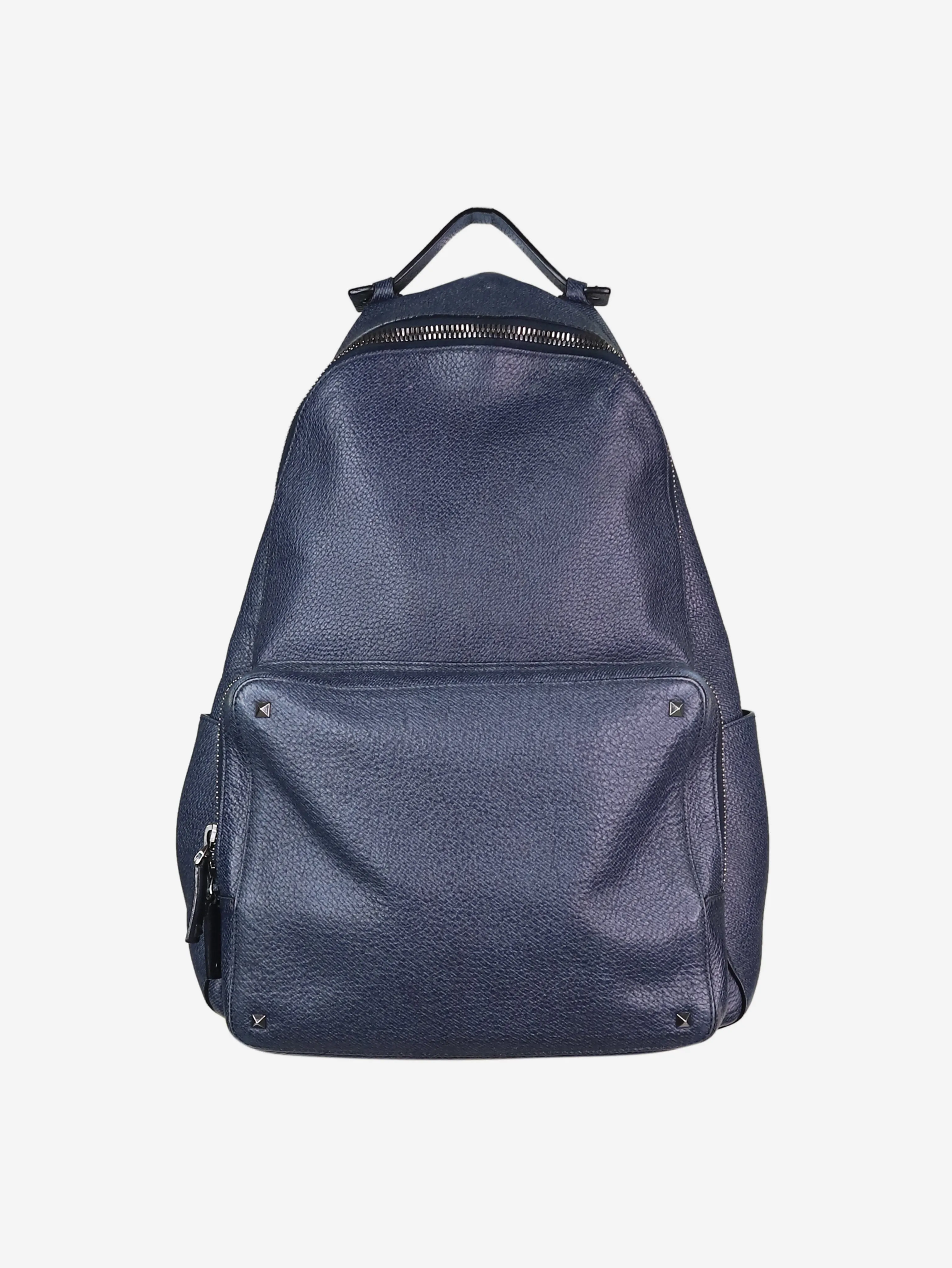 Dark blue Rockstud leather backpack