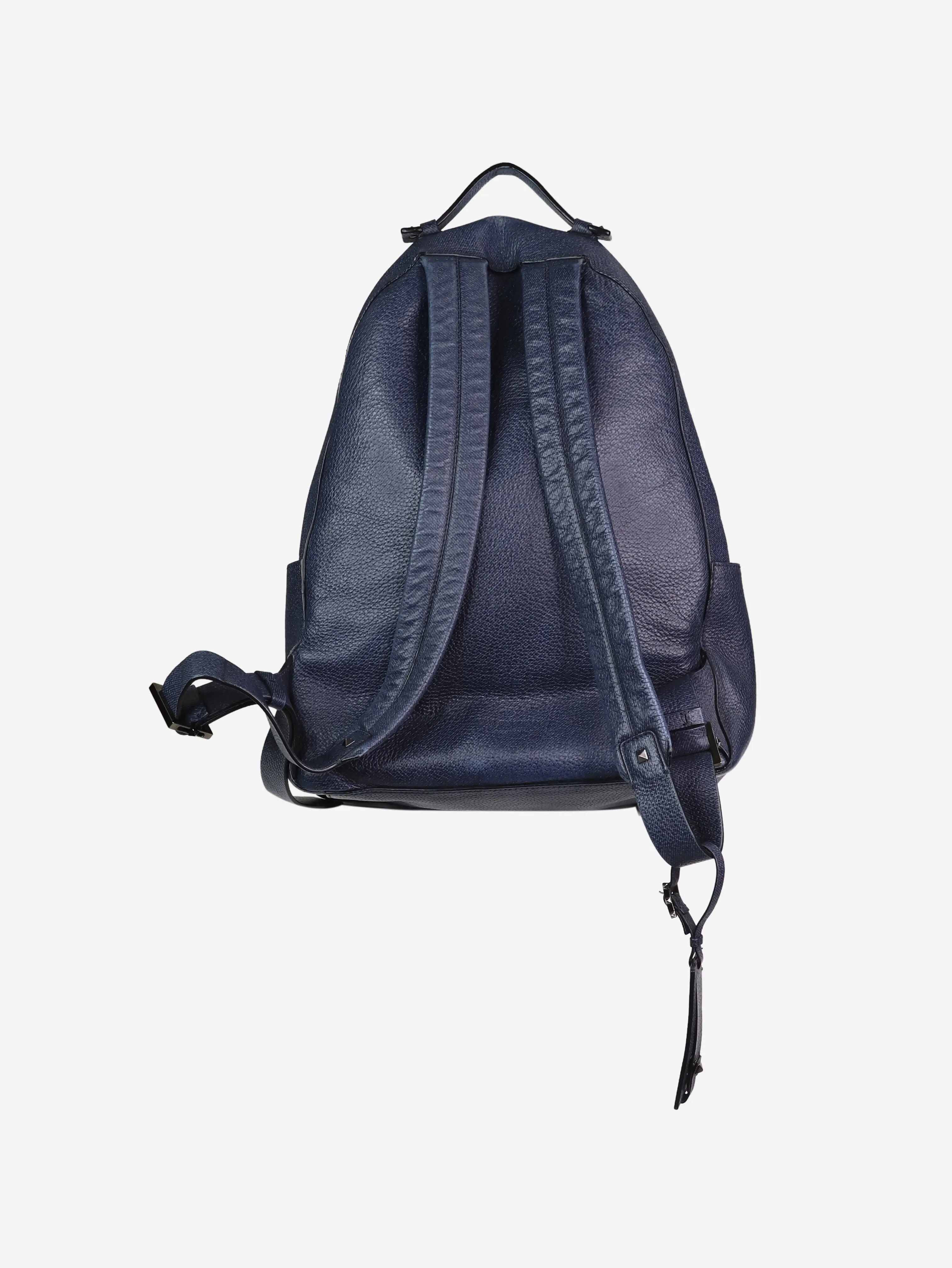 Dark blue Rockstud leather backpack