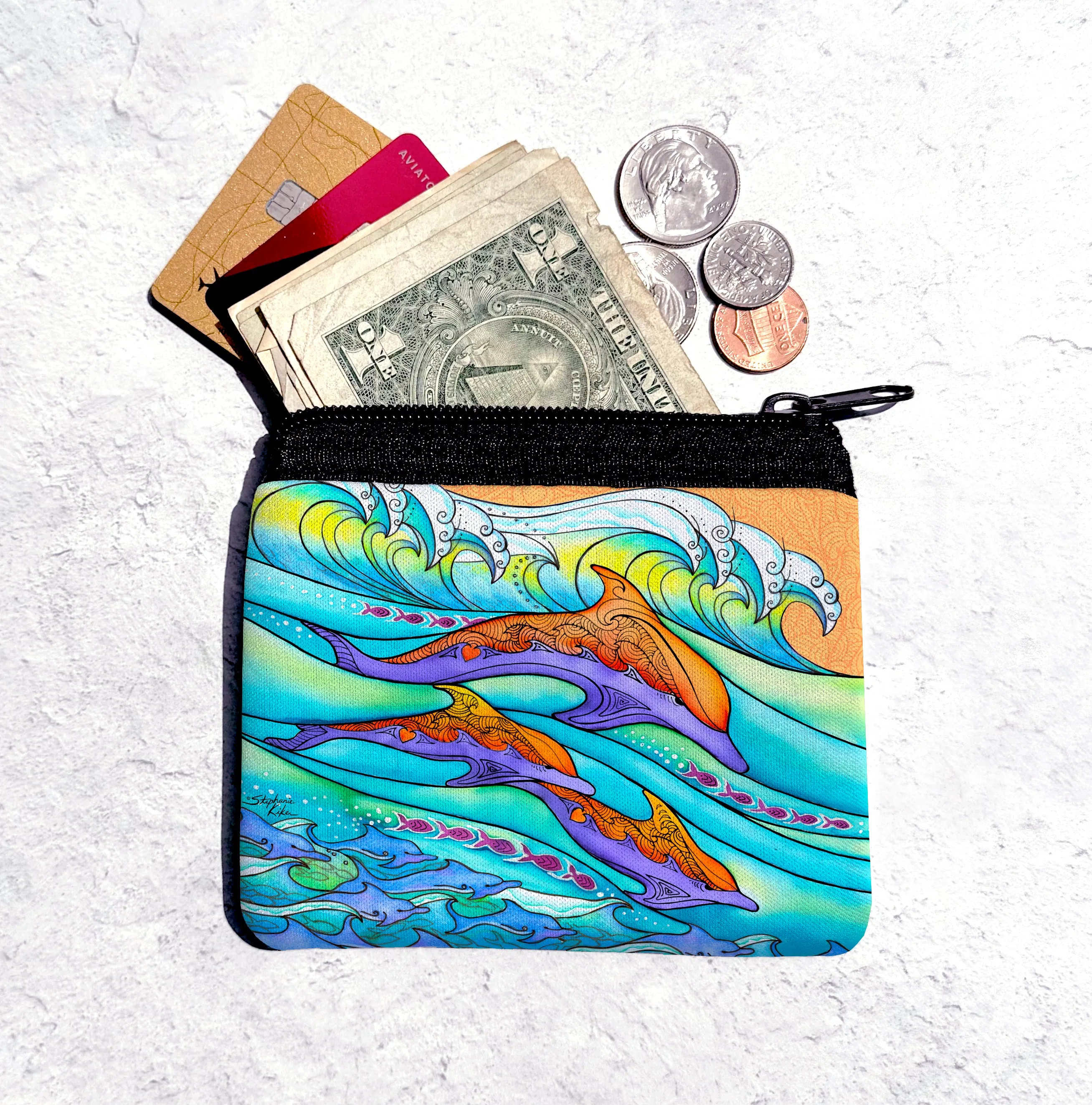 Dolphin Love Coin Bag