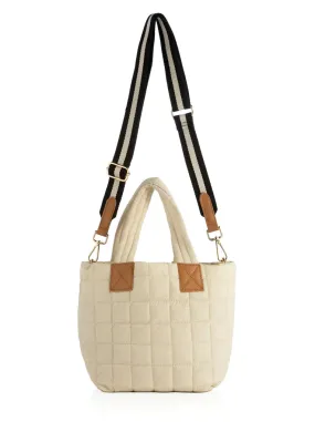 Ezra Quilted Mini Tote Crossbody Bag