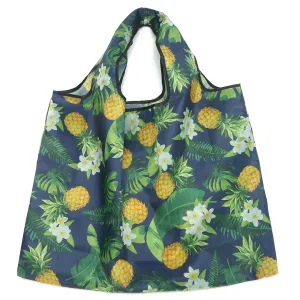 Foldable Bag Jackie Pineapple Monstera Navy