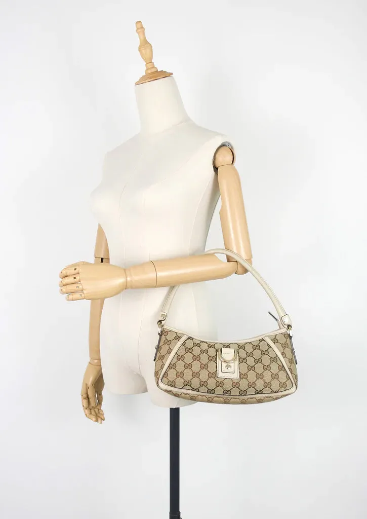 Gucci Abbey D-Ring Monogram Canvas Pochette Shoulder Bag