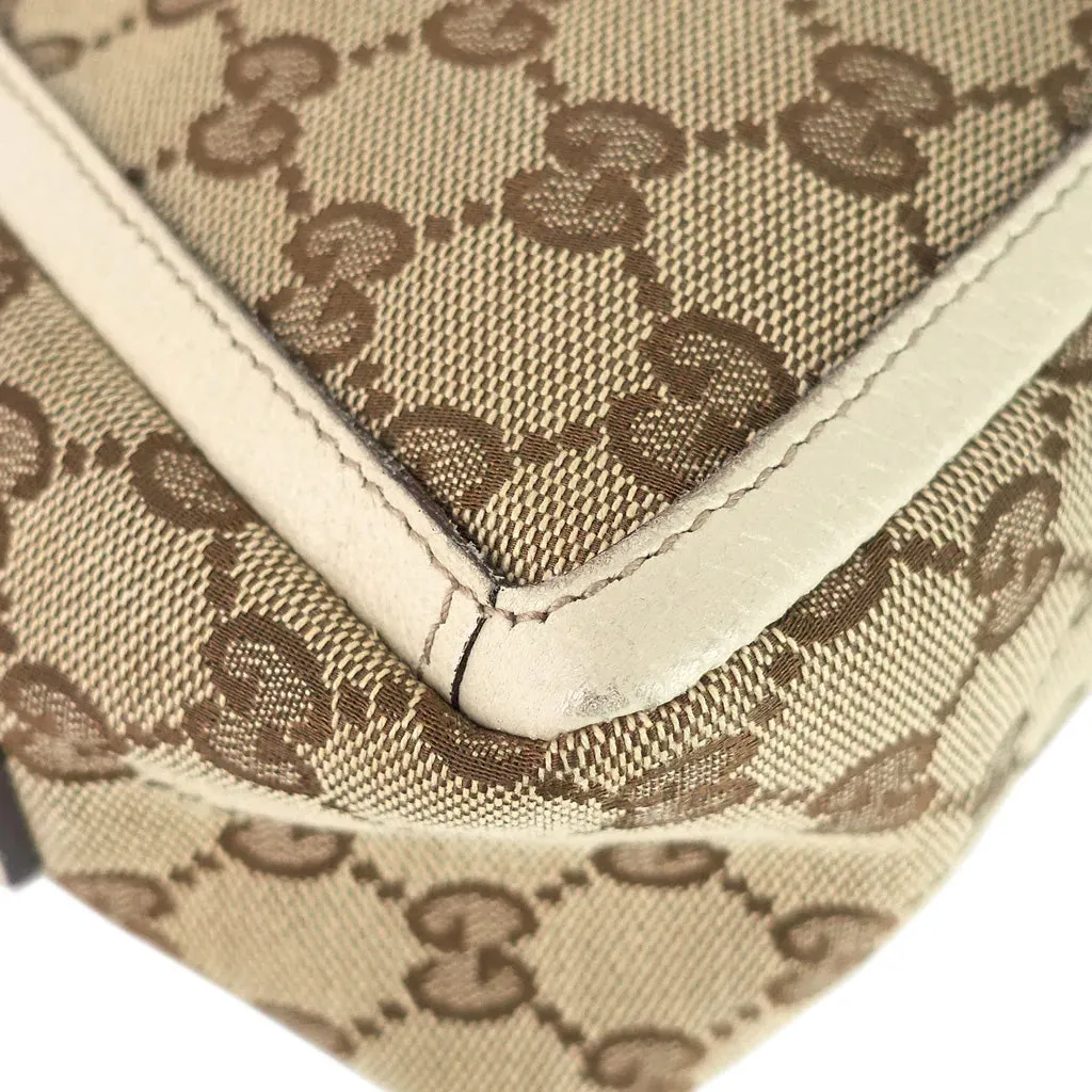 Gucci Abbey D-Ring Monogram Canvas Pochette Shoulder Bag