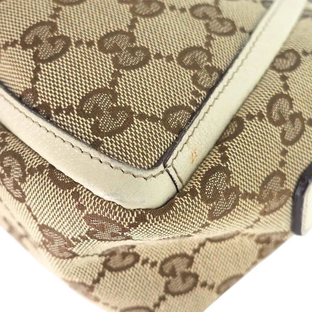 Gucci Abbey D-Ring Monogram Canvas Pochette Shoulder Bag