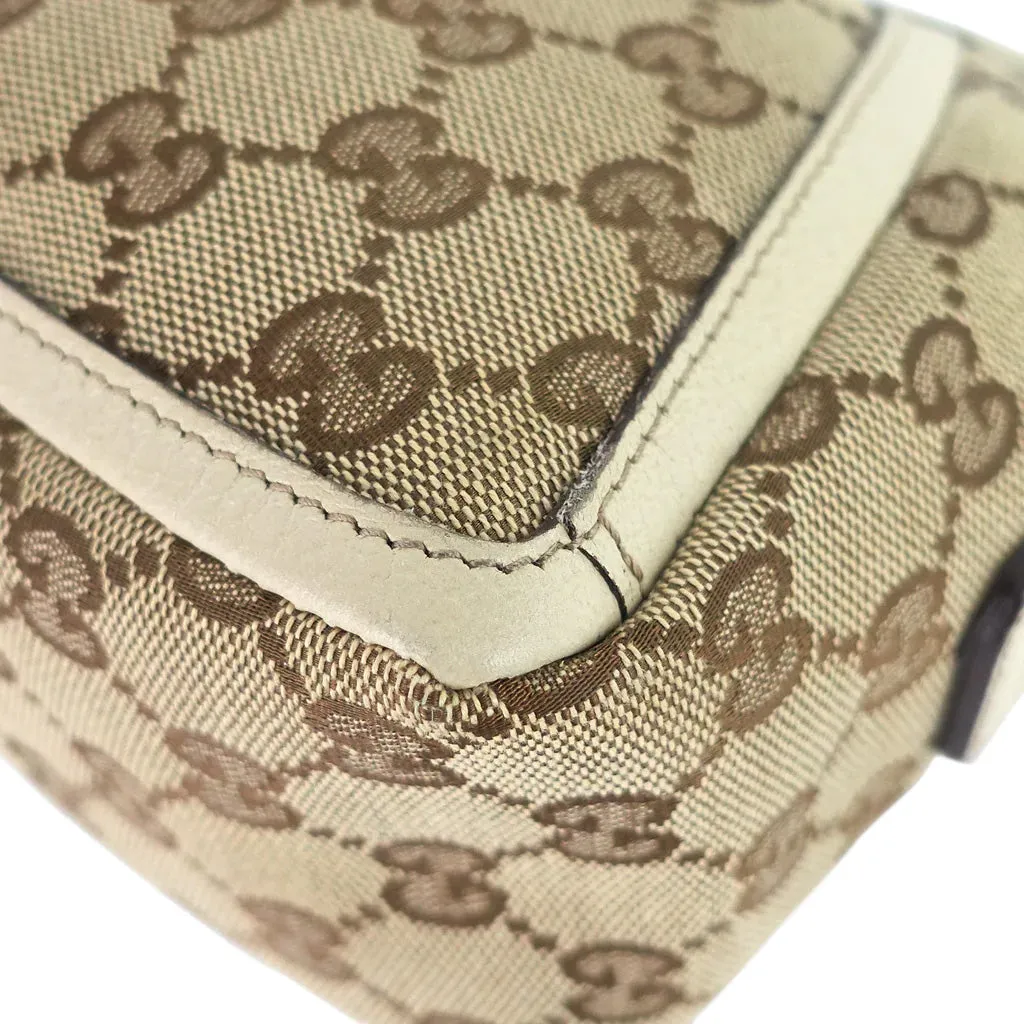 Gucci Abbey D-Ring Monogram Canvas Pochette Shoulder Bag