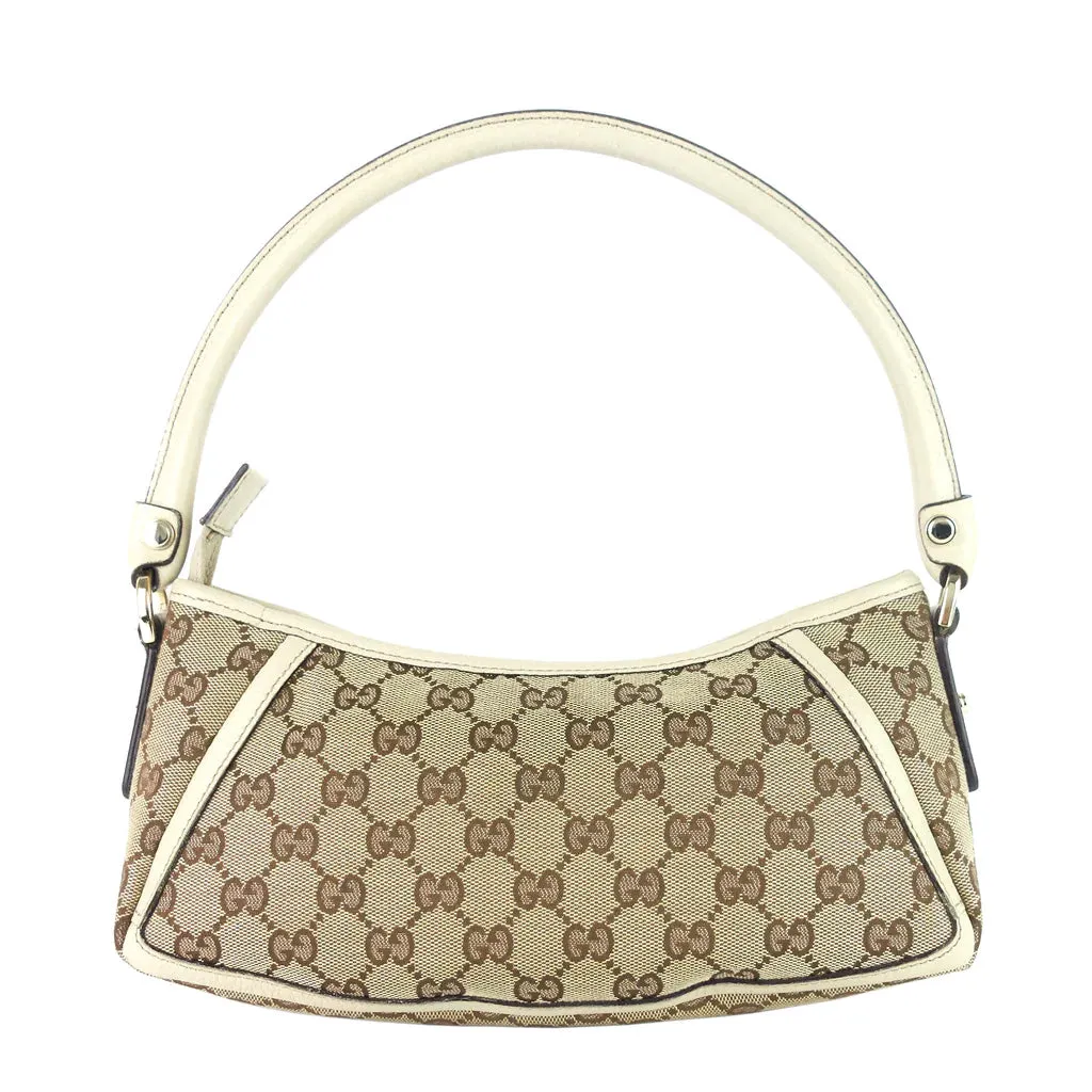 Gucci Abbey D-Ring Monogram Canvas Pochette Shoulder Bag