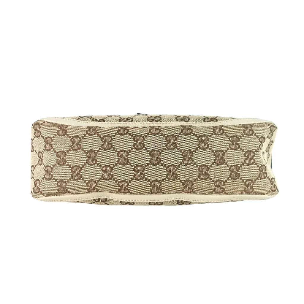 Gucci Abbey D-Ring Monogram Canvas Pochette Shoulder Bag