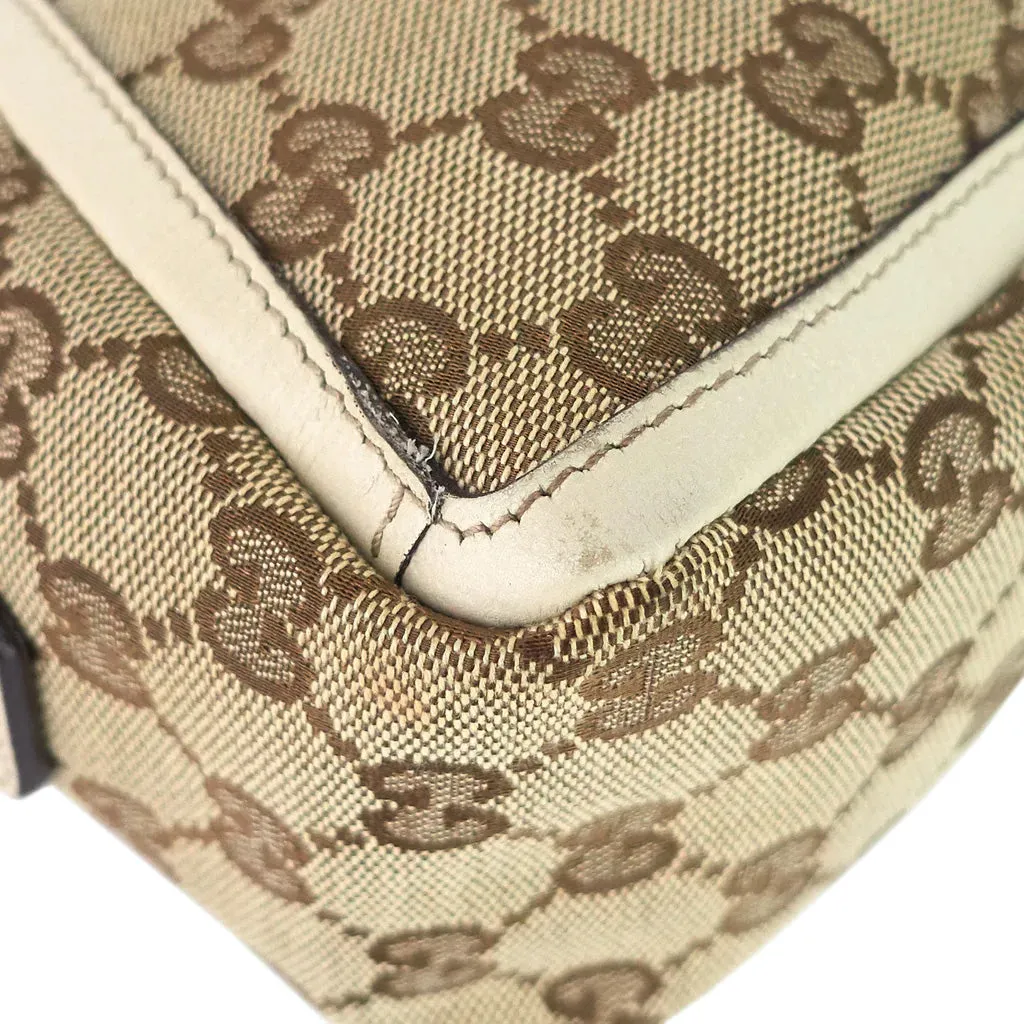 Gucci Abbey D-Ring Monogram Canvas Pochette Shoulder Bag