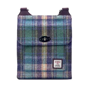 Harris Tweed Satchel - Green/Purple