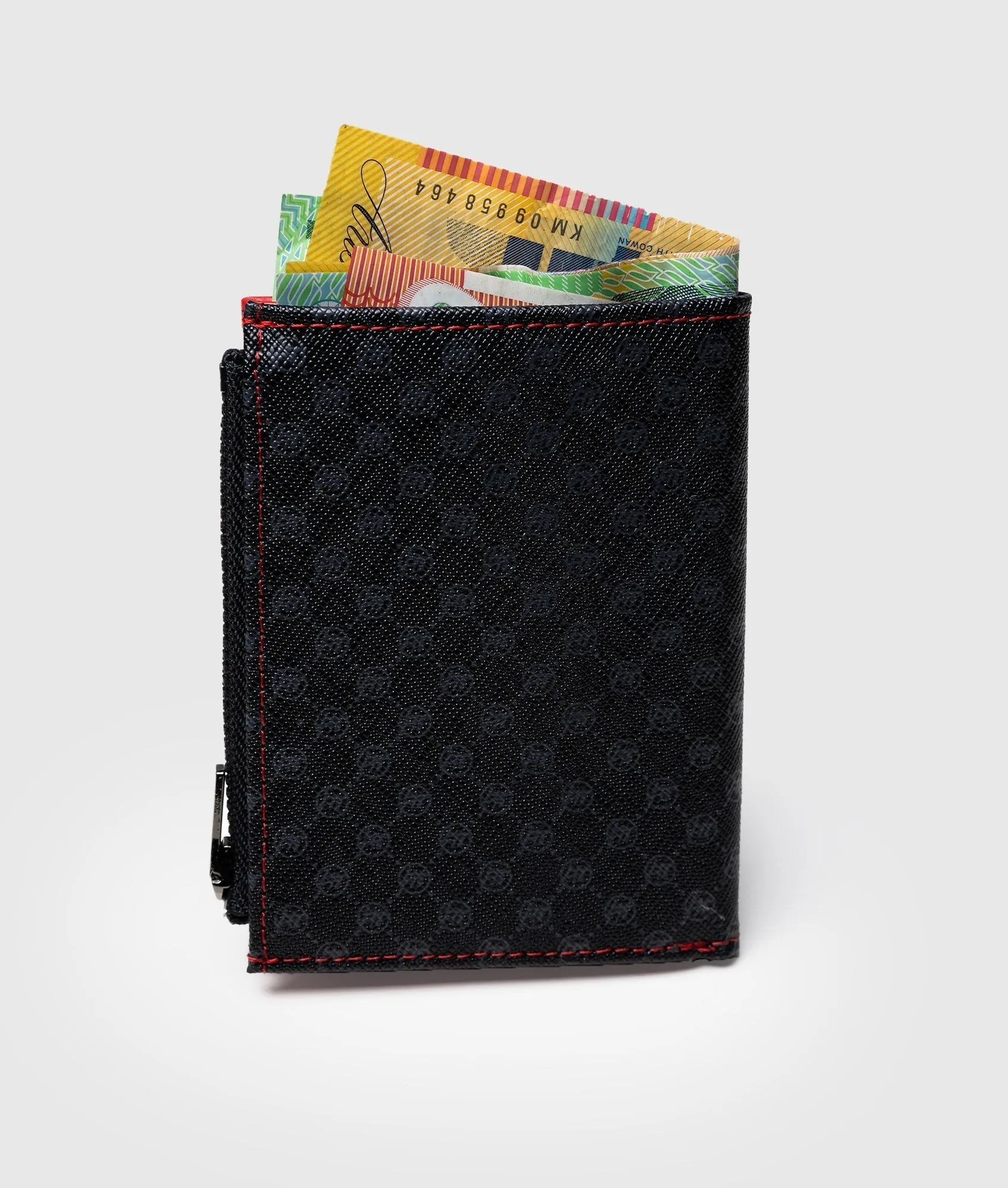 Higashi Monogram/Red Vertical Wallet