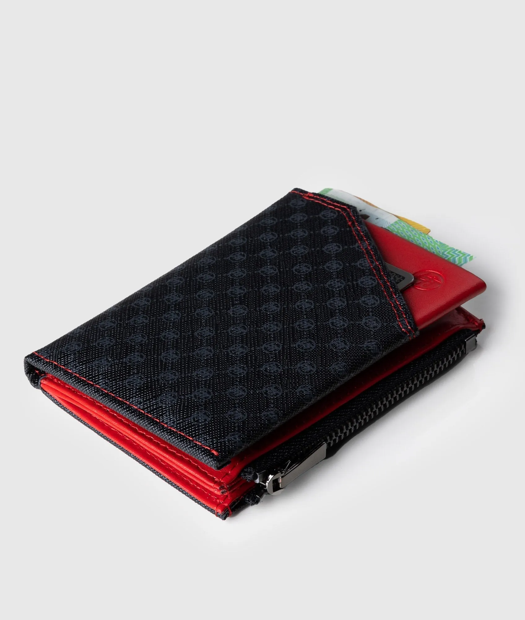 Higashi Monogram/Red Vertical Wallet