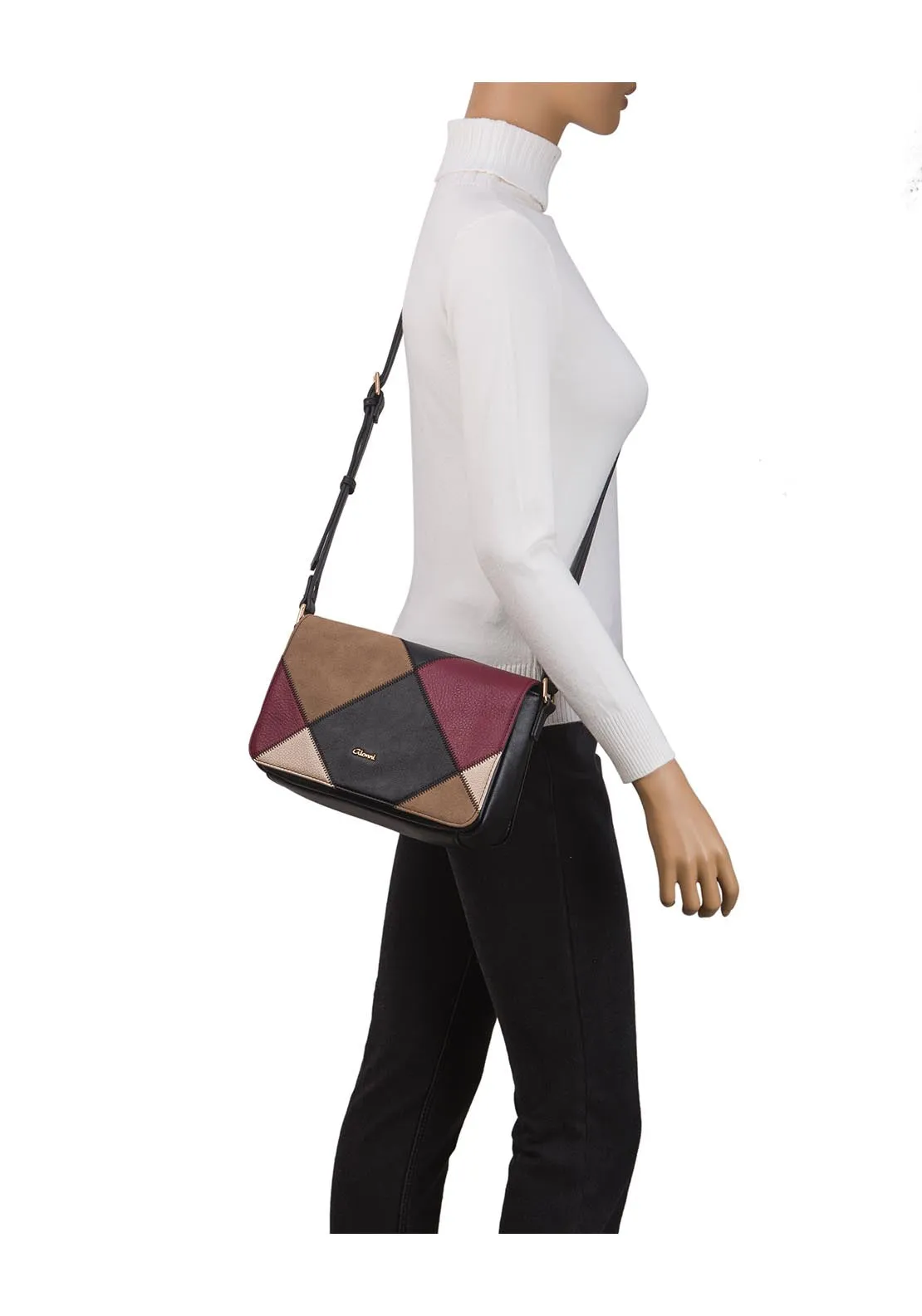 Indus Colour Patch Flapover Bag