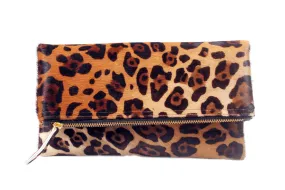 Jaguar Leather Fold over Clutch