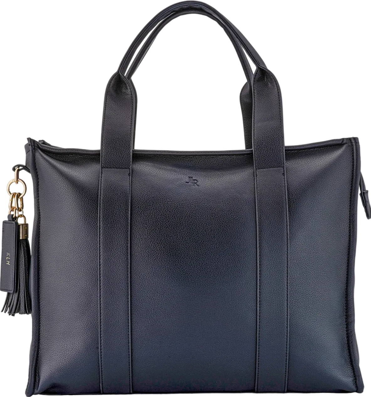 johnny loves rosie Black Large Vegan Leather Vancouver Tote Bag