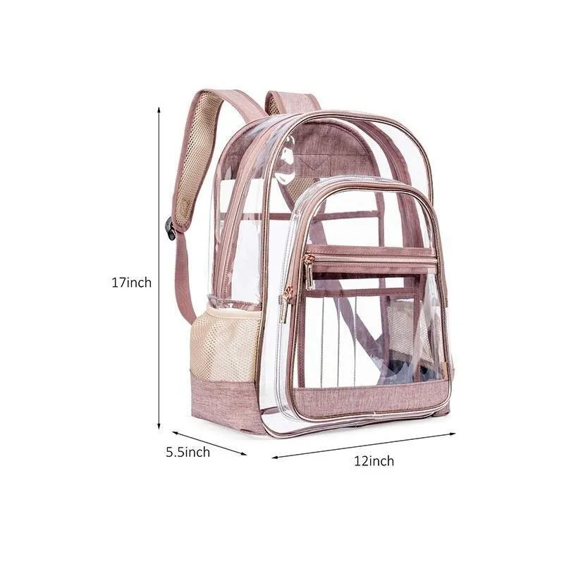 Large Transparent Waterproof School Backpack