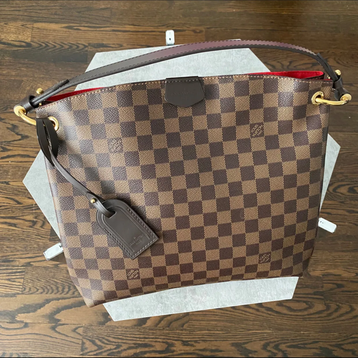 Louis Vuitton Damier Ebene Graceful PM Shoulder Bag