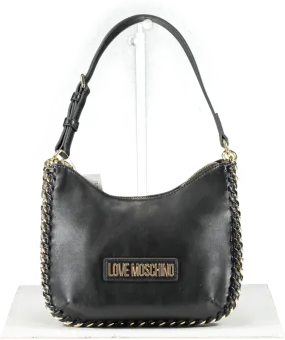 Love Moschino Black Chain Hobo Shoulder Bag