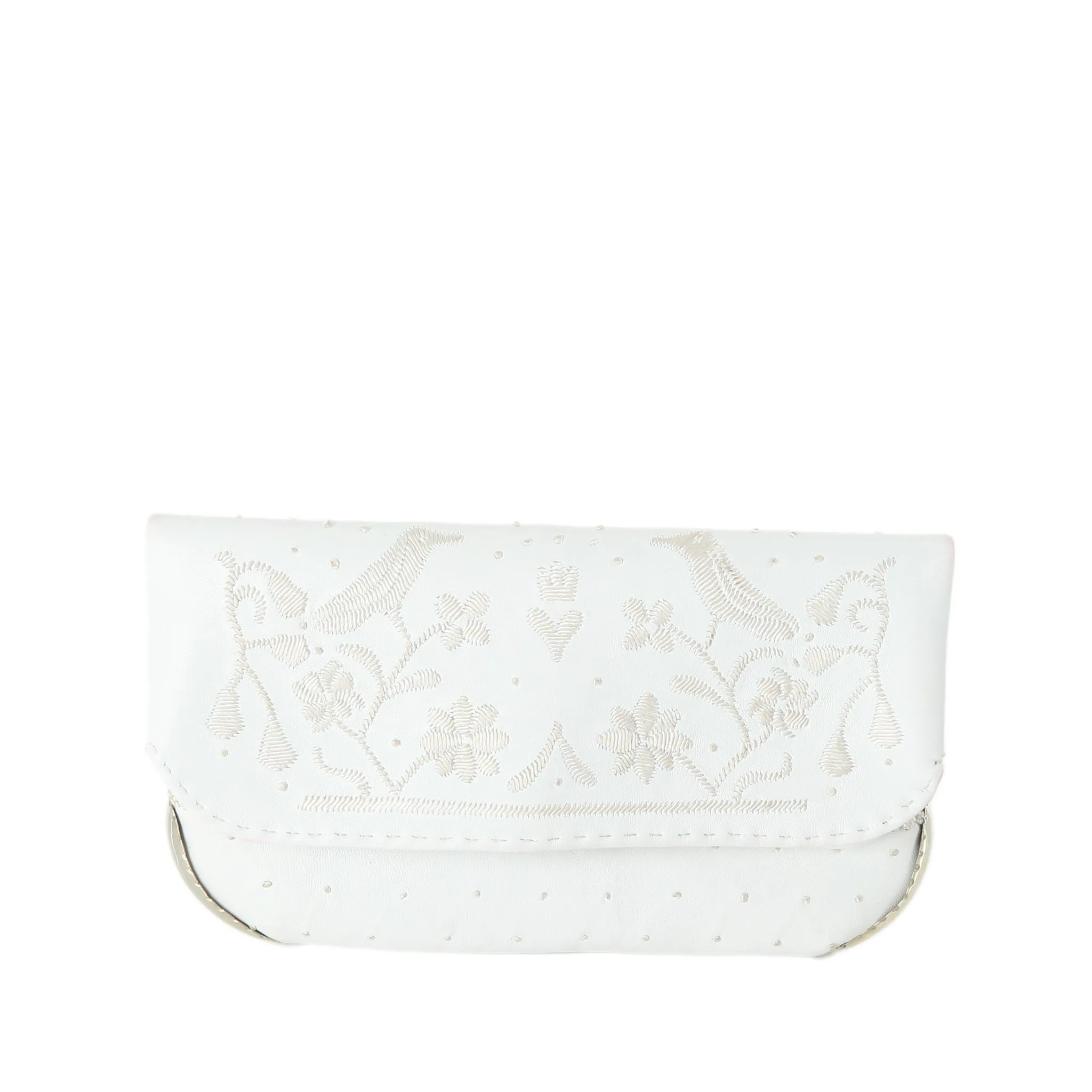 Lovebirds Wedding Clutch Bag in White