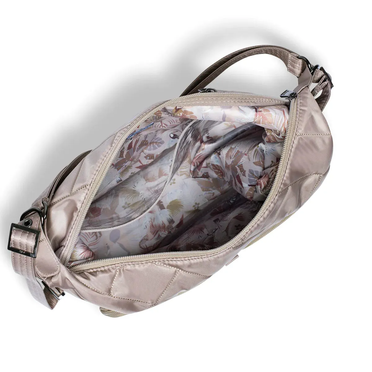 LUG Zipliner 2 Convertible Hobo Bag in Sand Taupe