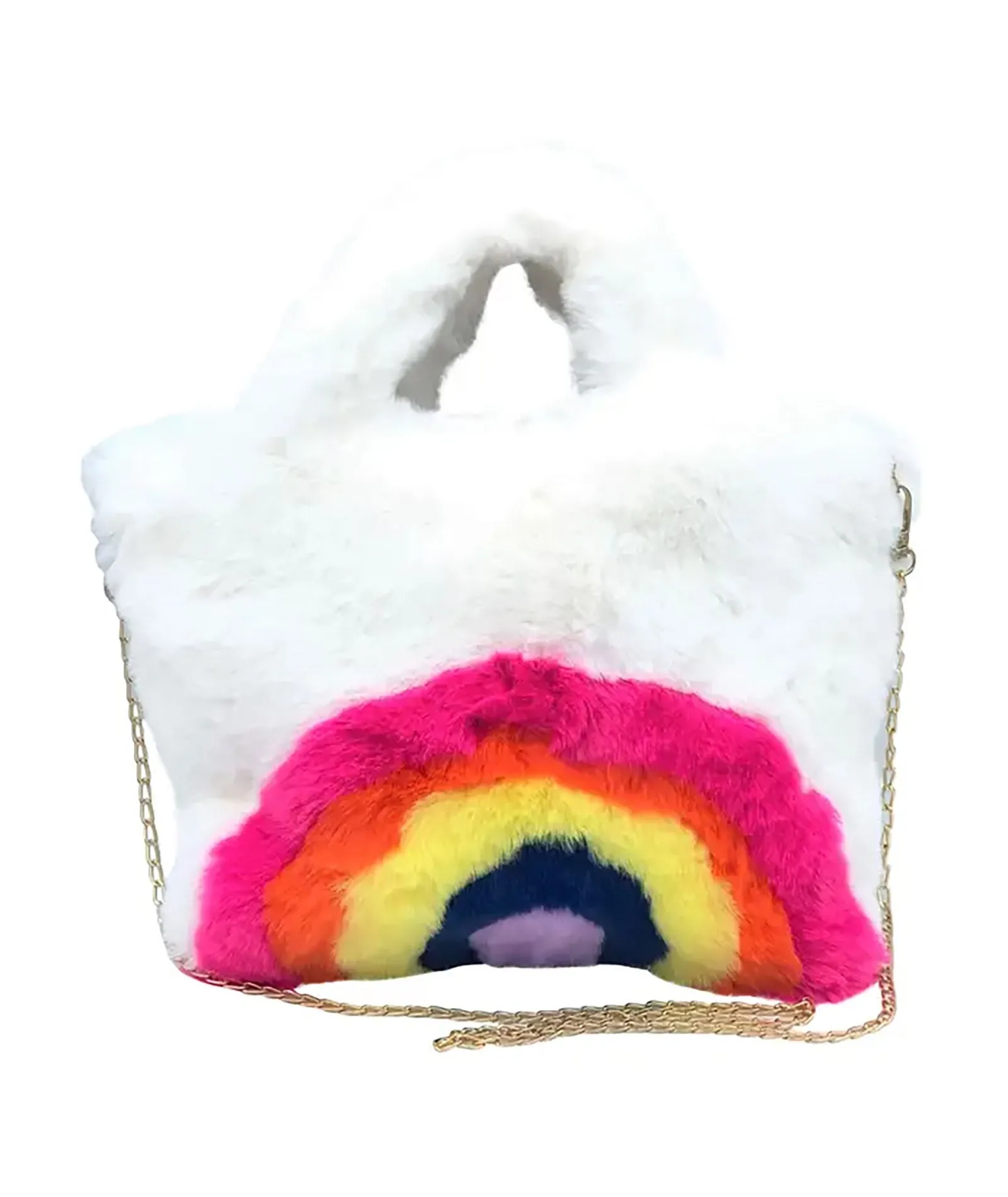 Malibu Sugar Girls Fuzzy Rainbow Purse