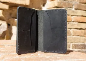 Mens Leather Wallet- Fashion Racing | Total Black | HandCrafted