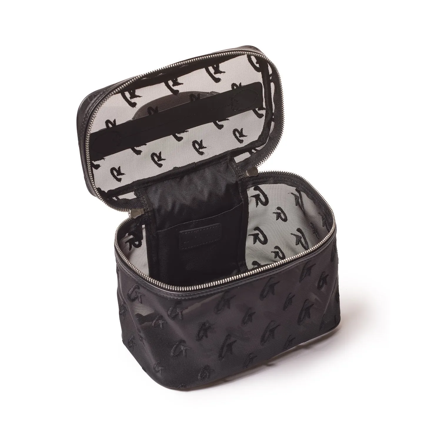 MESH MONOGRAM LARGE COSMETIC TOILETRY BAG