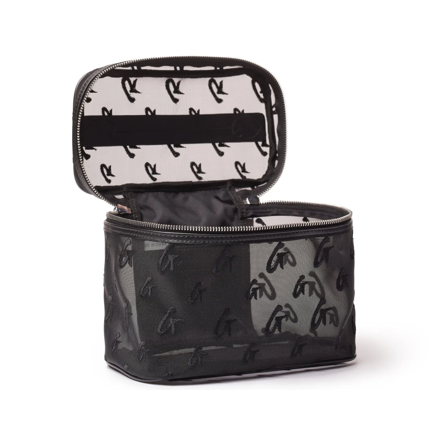 MESH MONOGRAM LARGE COSMETIC TOILETRY BAG