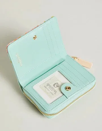 Mini Wallet - Queenie Tropical Floral Sea Foam