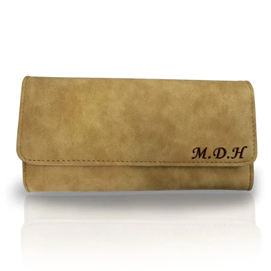 Personalized Leather Clutch