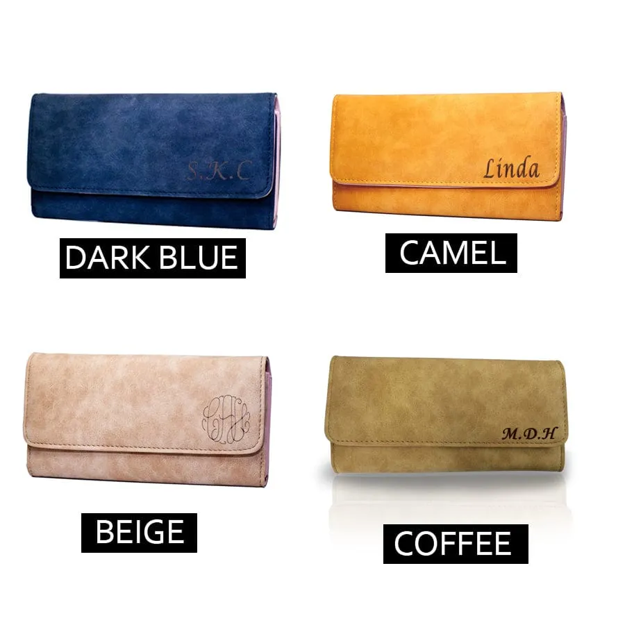 Personalized Leather Clutch